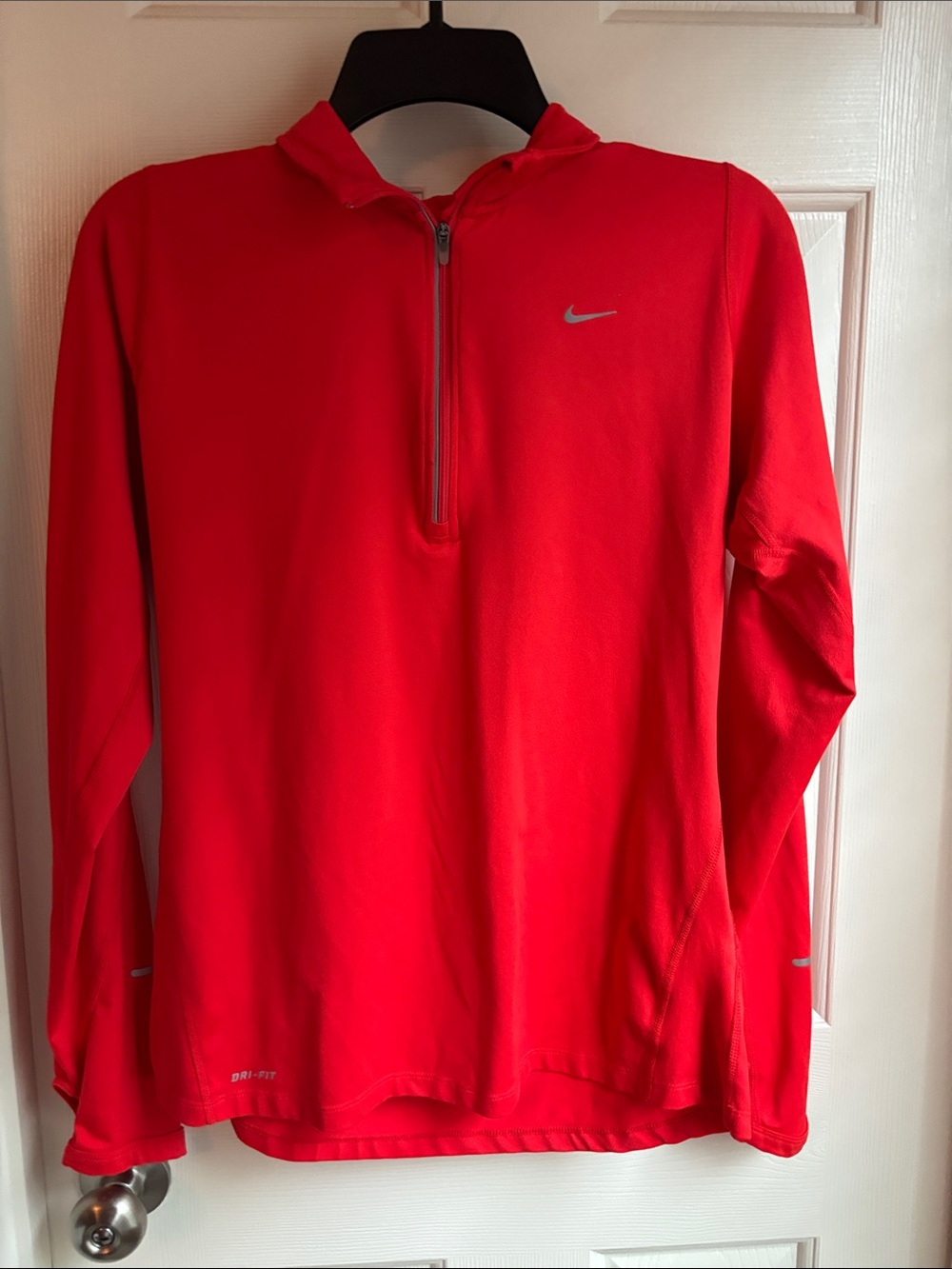 Nike Red Dri-FIT Quarter-Zip Performance Top
